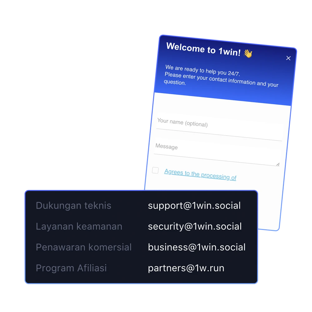 Tim dukungan profesional 1win akan menjawab semua pertanyaan Anda dan membantu Anda dalam situasi apa pun.