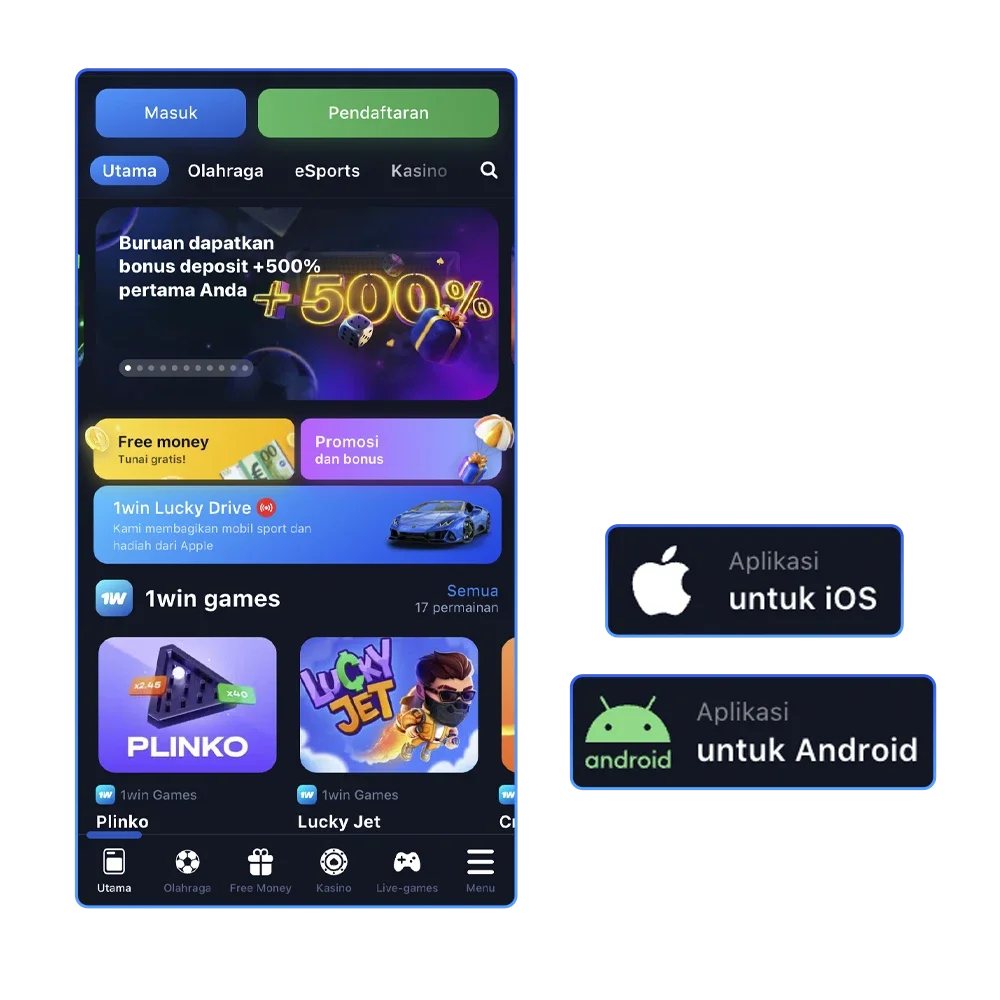 Cobalah aplikasi 1win yang cepat dan unik.