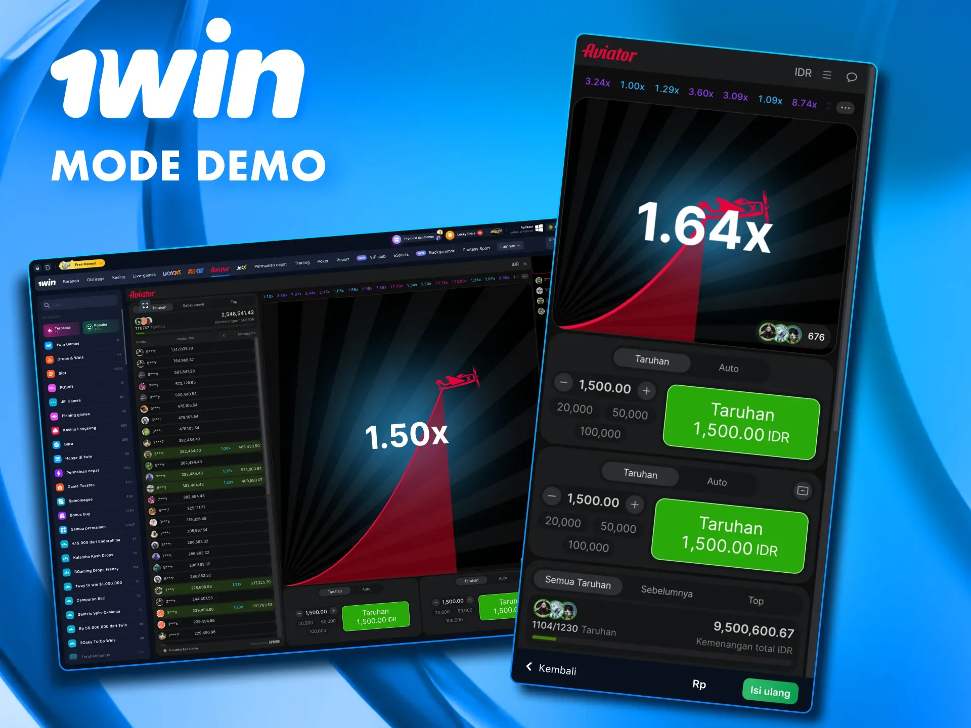 Coba demo Aviator di 1win dan mainkan tanpa risiko.