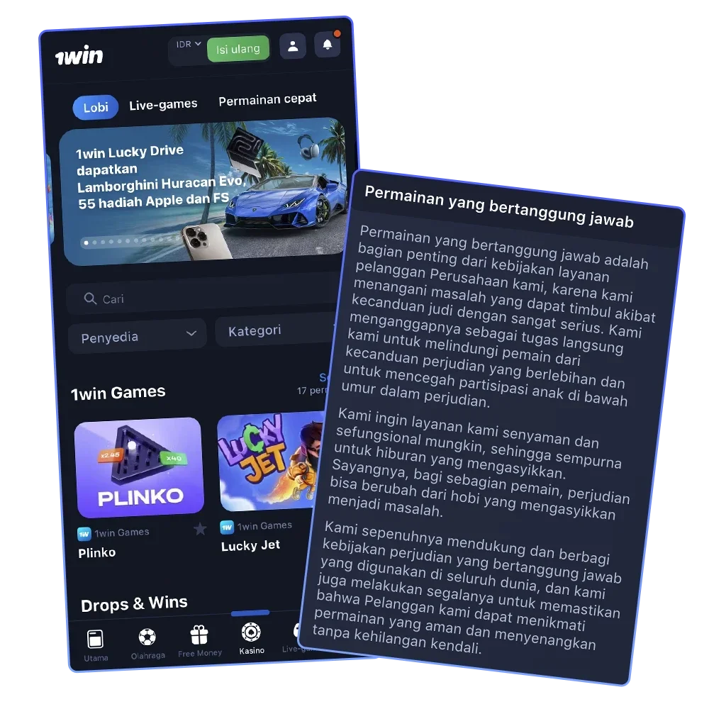 Be careful and don't forget to take a break while playing and betting on 1win.