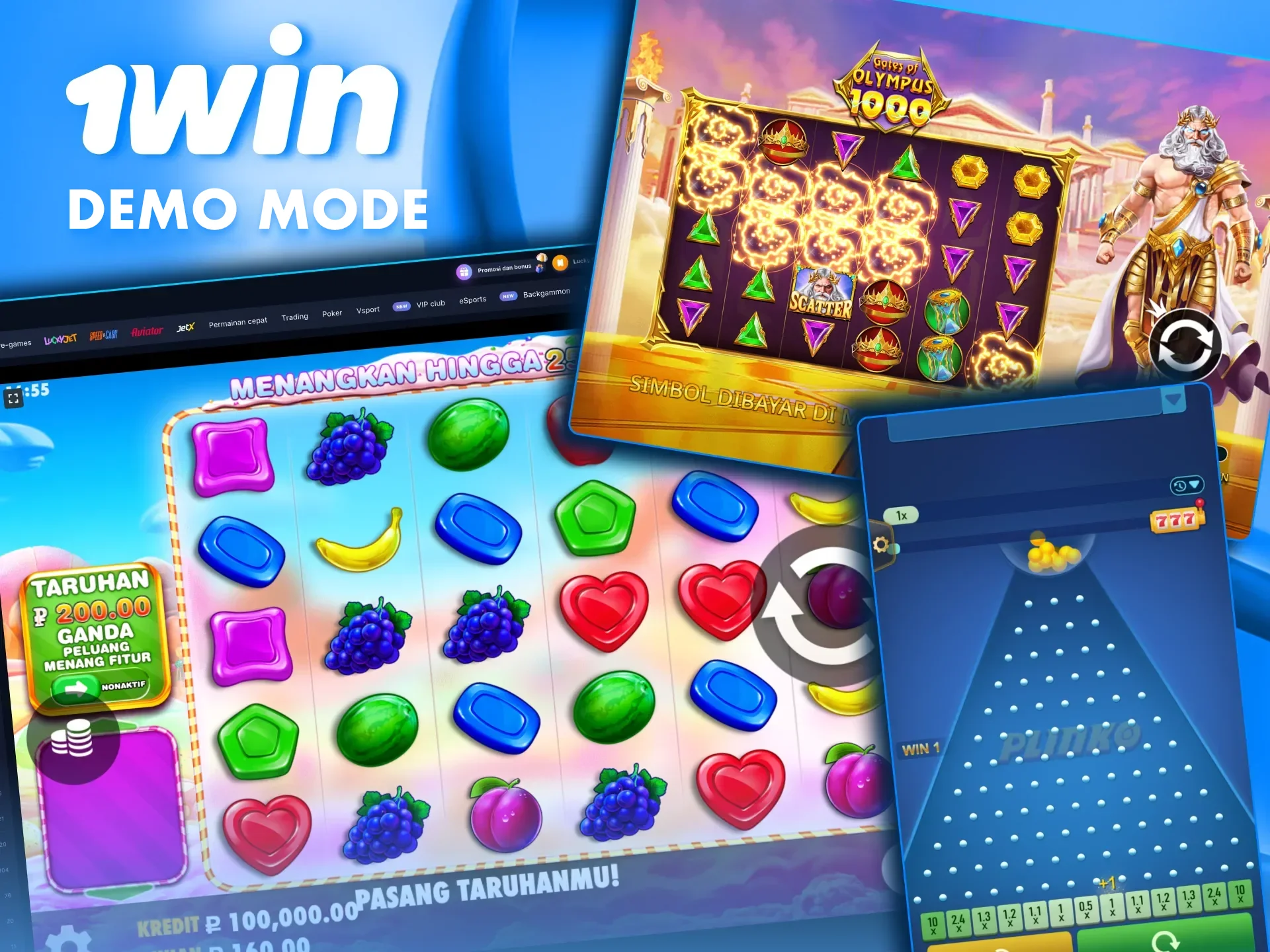 1win offers a free demo mode to try out strategies without risk.