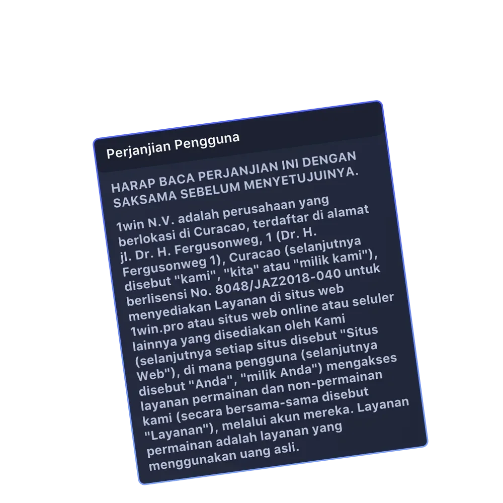 Read carefully the main rules of the 1win gambling site.