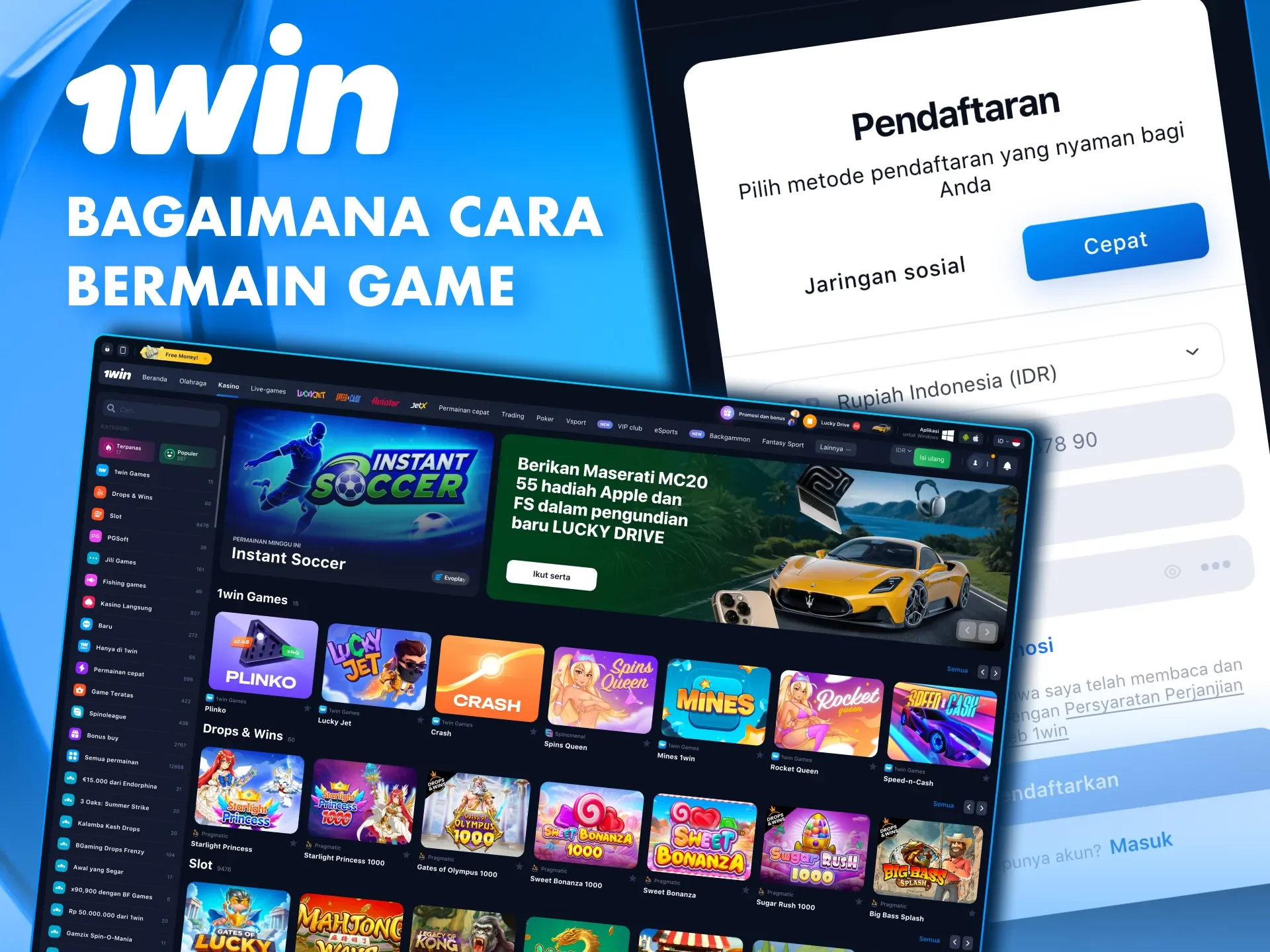 Pasang taruhan Anda di situs terbaik 1win.