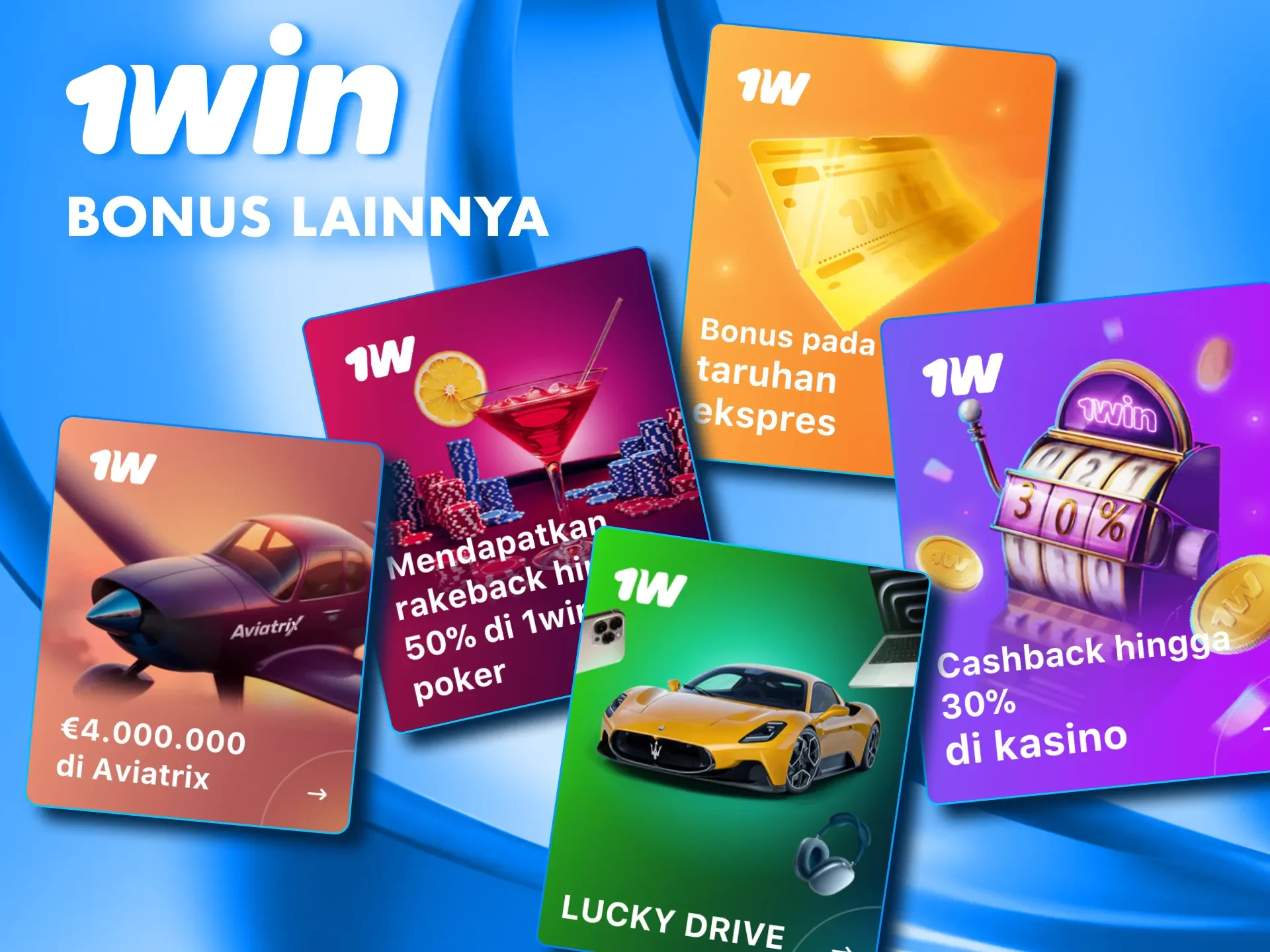 Jelajahi semua bonus yang tersedia di situs web 1win.