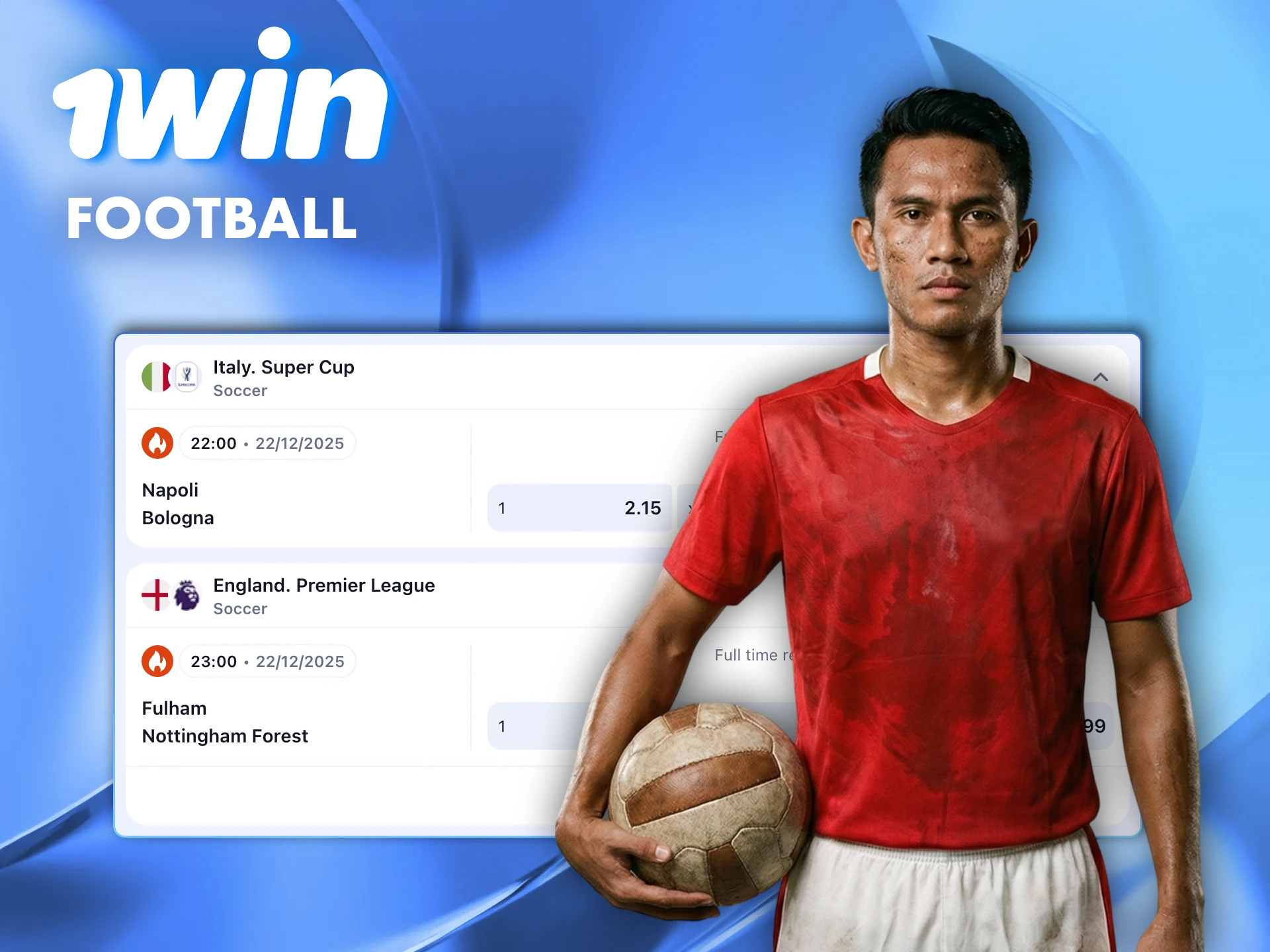 Place your bets at 1win on the 5 best football leagues.