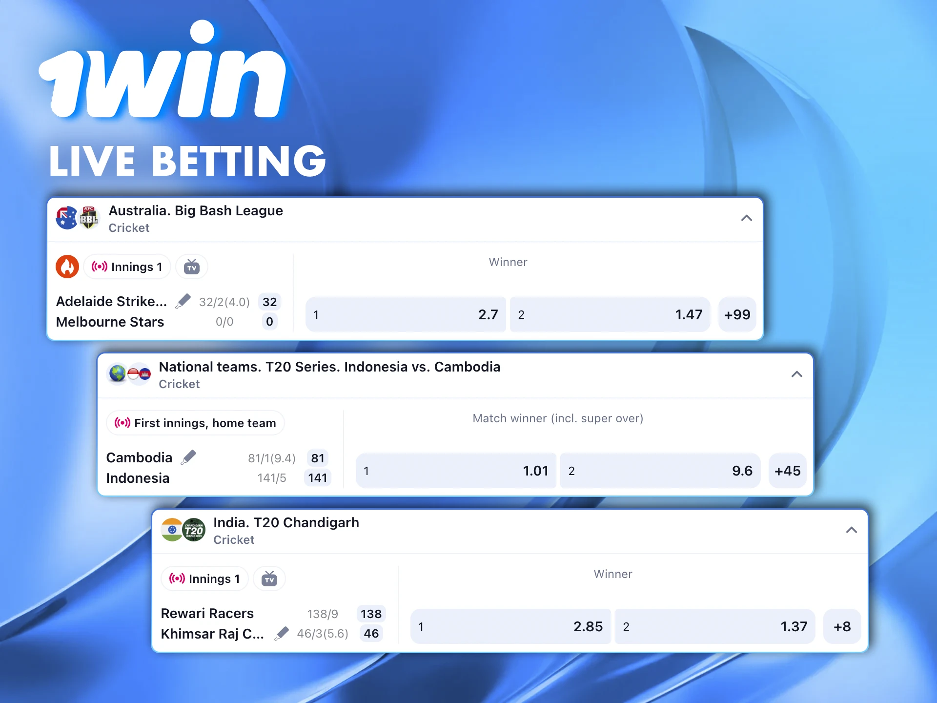 Follow the match live and make your predictions on the 1win website.